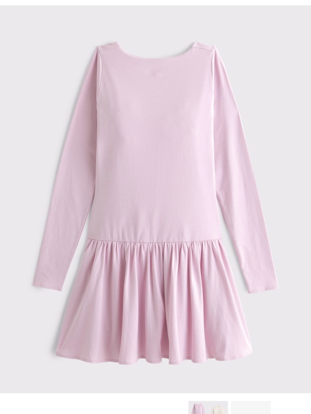 Abercrombie & Fitch Light Pink Long-Sleeve Mini Dress